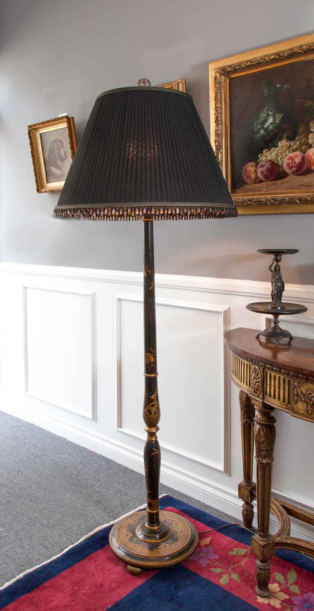 Floor Lamp with Silk Shade