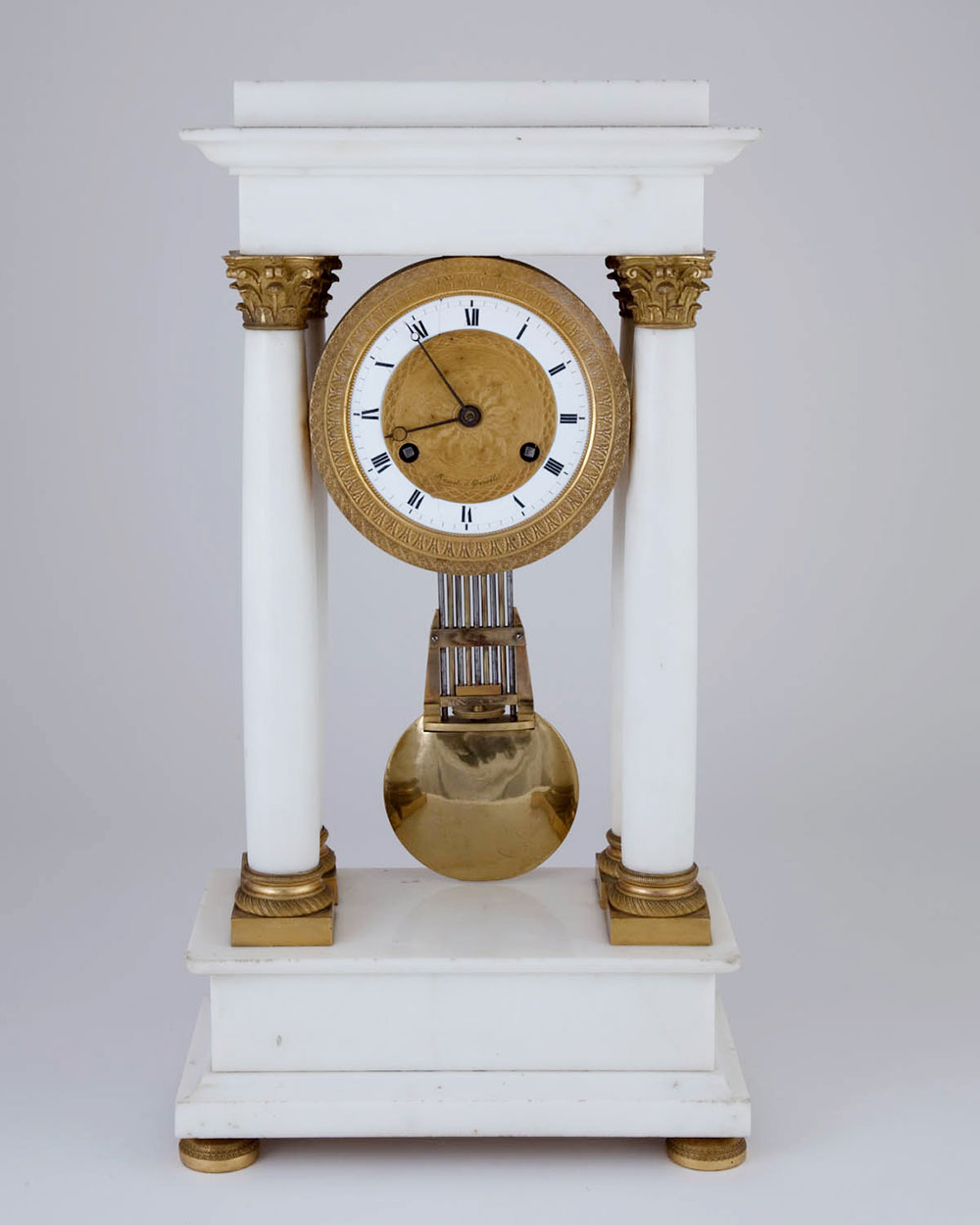 French empire portico clock
