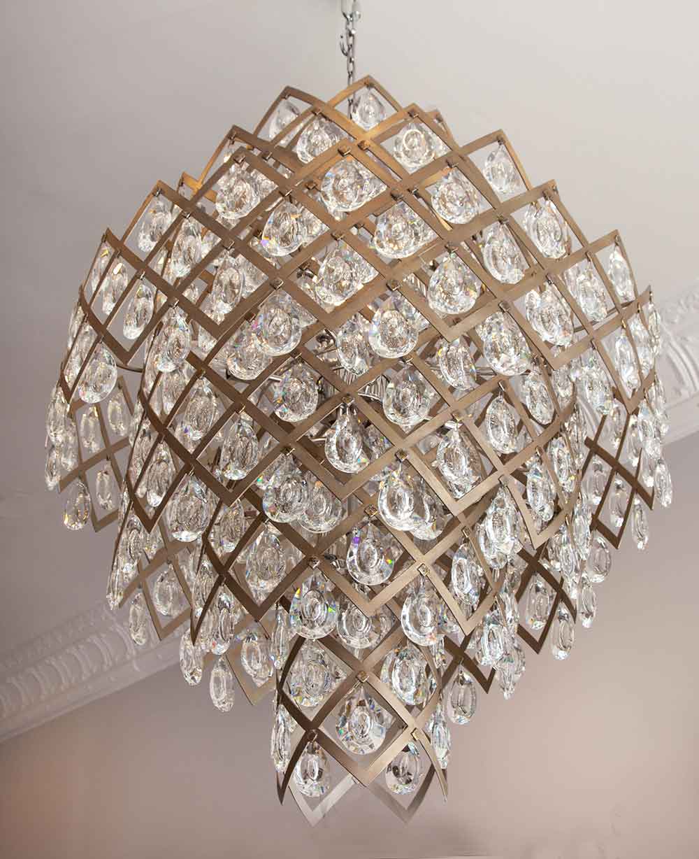 Five-Tiered Crystal Chandelier